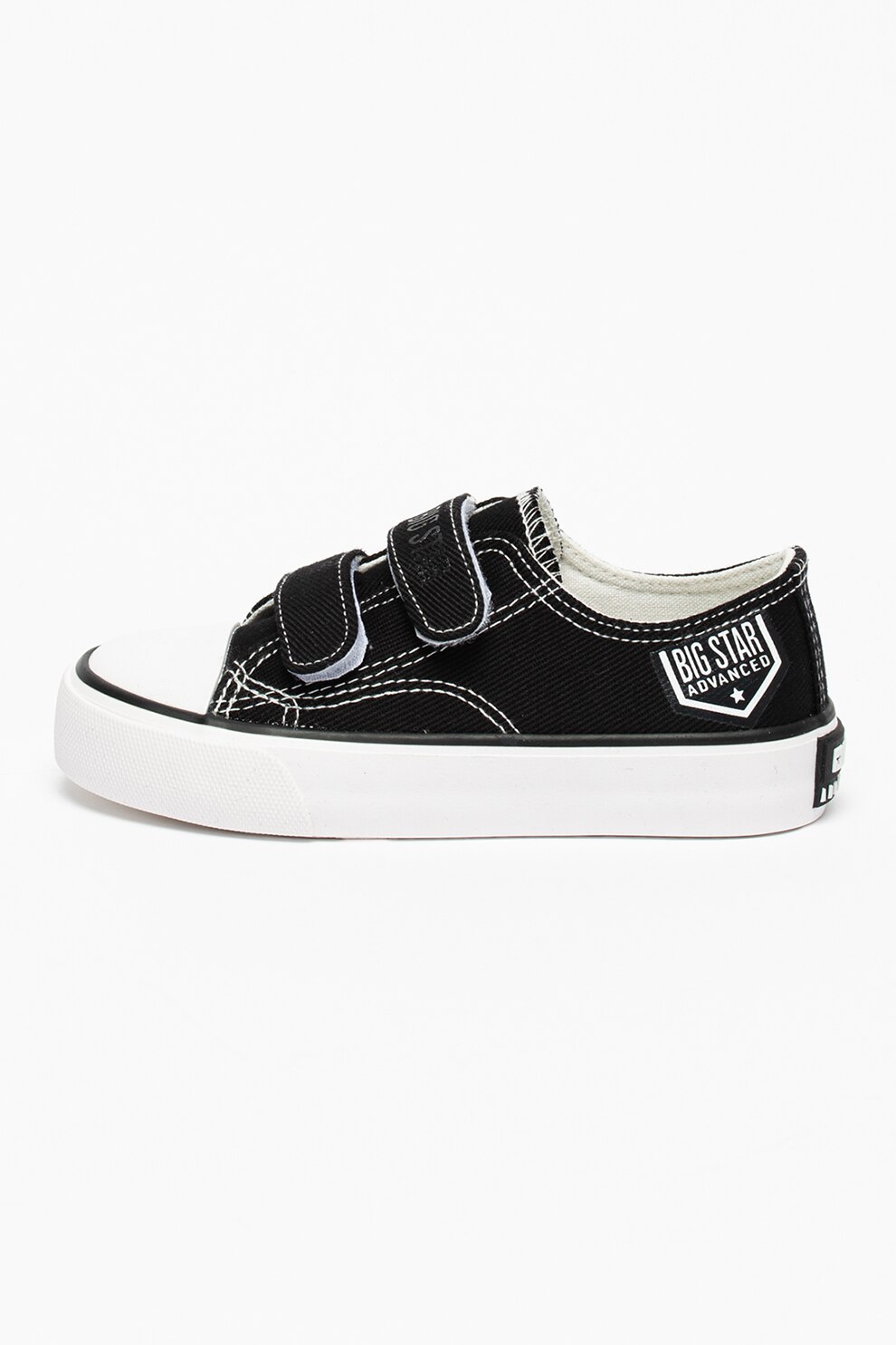 Big Star, Tenisi cu velcro si varf intarit, Negru